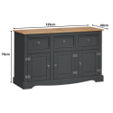 Corona Charcoal 3 Door Sideboard