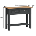 Corona Charcoal 2 Drawer Console Table