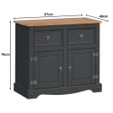 Corona Charcoal 2 Door Sideboard