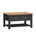 Corona Charcoal 2 Drawer Coffee Table