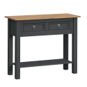 Corona Charcoal 2 Drawer Console Table