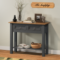 Corona Charcoal 2 Drawer Console Table