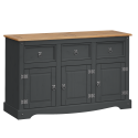 Corona Charcoal 3 Door Sideboard