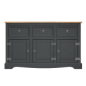 Corona Charcoal 3 Door Sideboard