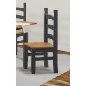 Corona Charcoal Pair of Dining Chairs