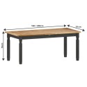 Corona Charcoal Large Extending Dining Table