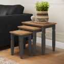 Corona Charcoal Piccolo Nest of Tables