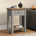 Corona Grey Wax 1 Drawer Console Table