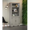 Corona Grey Wax 2 Door Bookcase