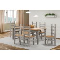 Corona Grey Wax 6'0" Dining Table & 6 Chairs