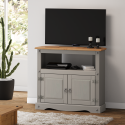 Corona Grey Wax Corner TV Unit