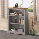 Corona Grey Wax Small Bookcase