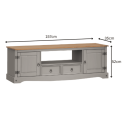 Corona Grey Wax Large Widescreen TV Unit