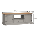 Corona Grey Wax Widescreen TV Unit