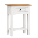 Corona White 1 Drawer Console Table