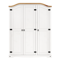 Corona White 3 Door Arch Top Wardrobe