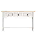 Corona White 3 Drawer Console Table