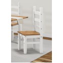 Corona White Pair of Dining Chairs