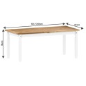 Corona White Large Extending Dining Table