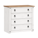 Corona White Small 4 Drawer Chest