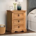 Corona 3 Drawer Bedside Cabinet