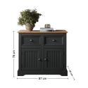 Country Charcoal 2 Door Sideboard