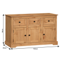 Country Antique 3 Door Sideboard