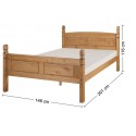 Corona 4'6" High Foot End Bed Frame