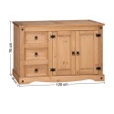 Corona 2 Door 3 Drawer Low Sideboard