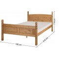 Corona 5'0" High Foot End Bed Frame