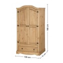 Corona 2 Door 1 Drawer Wardrobe