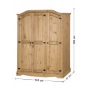 Corona 3 Door Arch Top Wardrobe