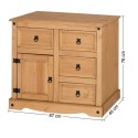 Corona 1 Door 4 Drawer Small Sideboard