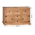 Corona 2 Door 5 Drawer Large Sideboard