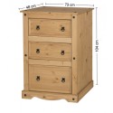 Corona 3 Drawer Wide Chest