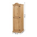 Corona 1 Door Arch Top Wardrobe