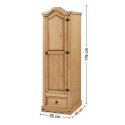 Corona 1 Door 1 Drawer Arch Top Wardrobe