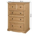 Corona 3 + 2 Drawer Chest