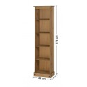 Corona Tall Narrow Bookcase