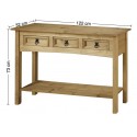 Corona 3 Drawer Console Table