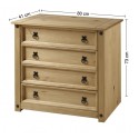 Corona Small 4 Drawer Chest