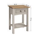 Corona Grey Wax 1 Drawer Console Table