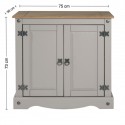 Corona Grey Wax 2 Door Cupboard