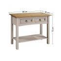 Corona Grey Wax 2 Drawer Console Table