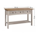 Corona Grey Wax 3 Drawer Console Table