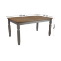 Corona Grey Wax 5'0" Dining Table & 4 Chairs