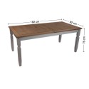 Corona Grey Wax 6'0" Dining Table