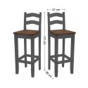 Corona Grey Wax Bistro Set