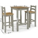 Corona Grey Wax Bistro Set