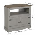 Corona Grey Wax Corner TV Unit